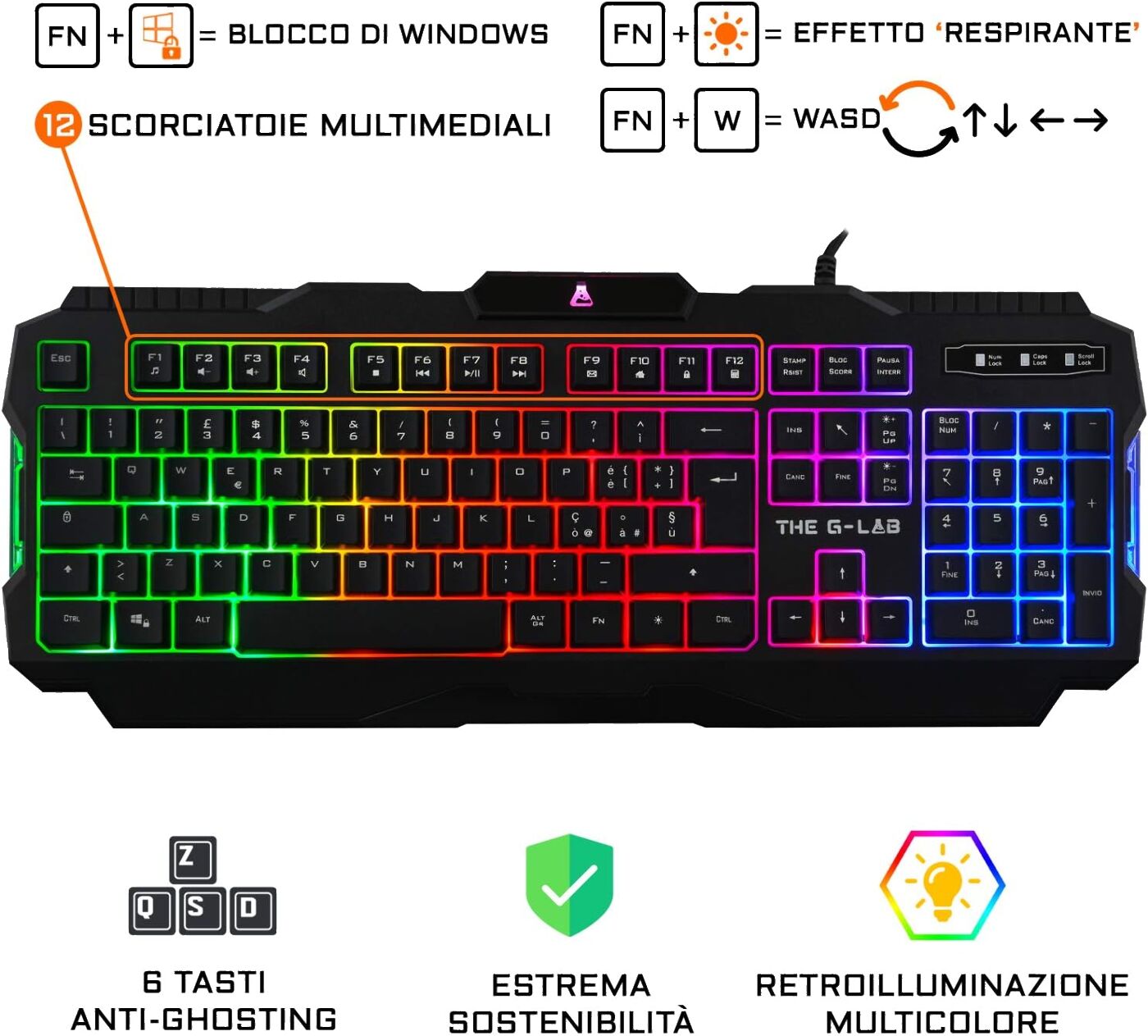 Комплект 4 в 1 THE G-LAB Combo Argon E Чорний