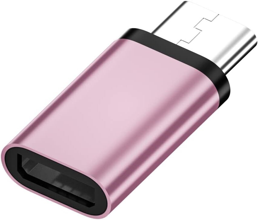 Адаптер Gionar Micro USB - USB Type-C Рожевий