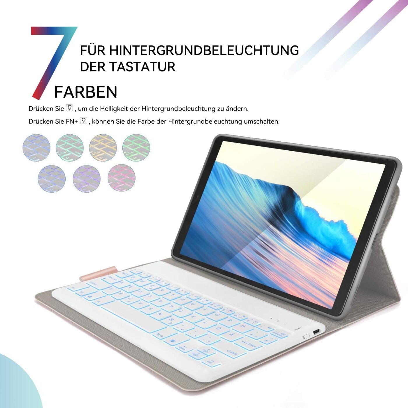 Клавіатура-чохол для планшета Doraby для Samsung Galaxy Tab A T510/T515 10.1" Рожевий