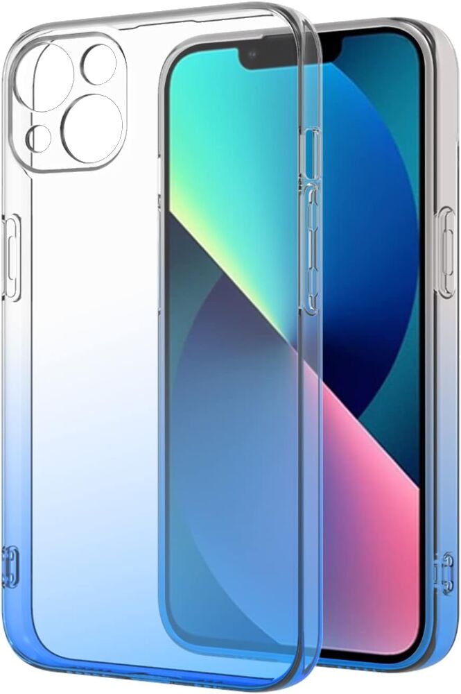 Чохол для телефону Yablurt для iPhone 13 Прозорий синій