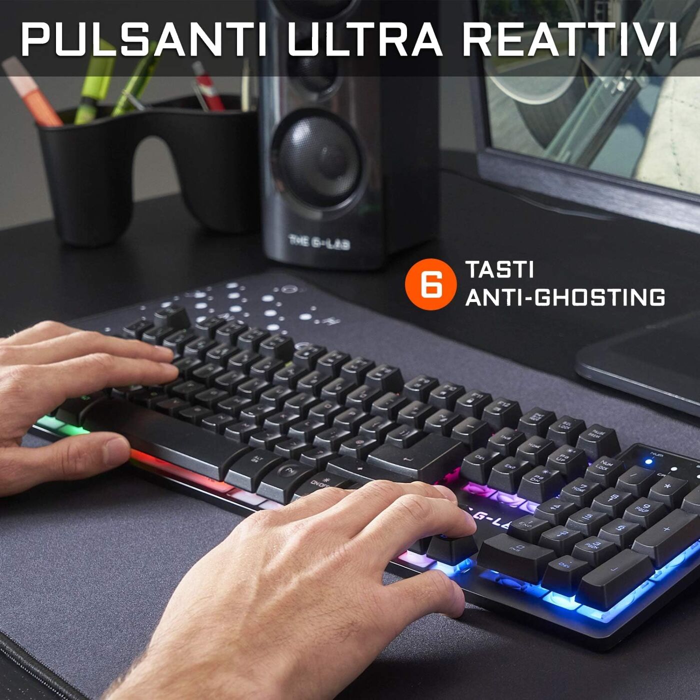 Комплект клавіатура і миша The G-LAB Combo Krypton Чорний