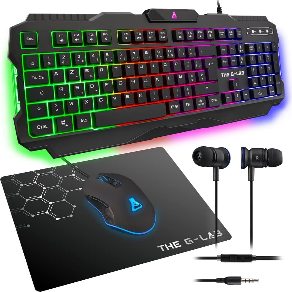 Ігровий комплект The G-Lab Combo Helium 4-in-1 Black