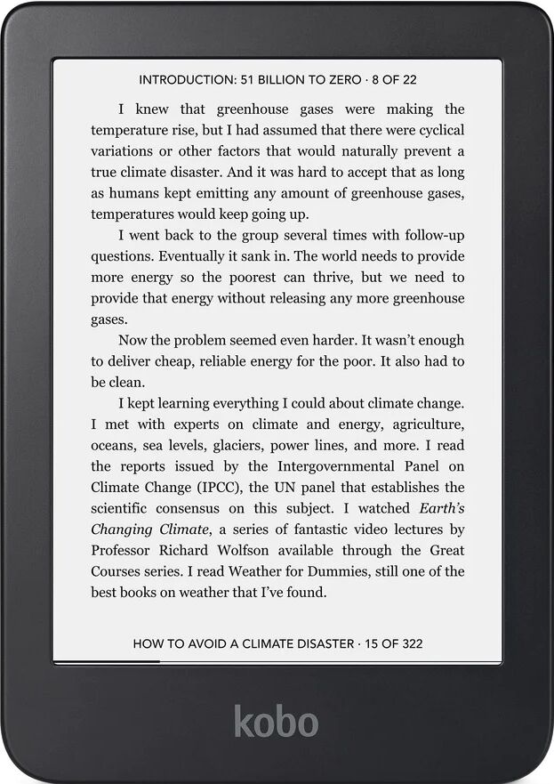 Електронна книга 6" Kobo Clara 2E 16Gb Wi-Fi Чорна